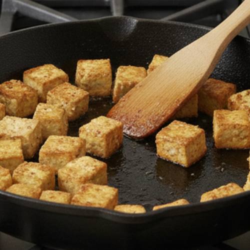 Step 4: Sauté the Tofu Step 4: Sauté the Tofu