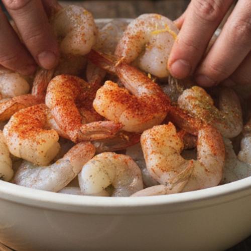 Step 2: Seasoning the Shrimp Step 2: Seasoning the Shrimp