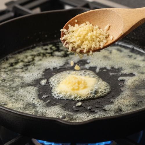 Step 4: Cooking the Garlic Step 4: Cooking the Garlic