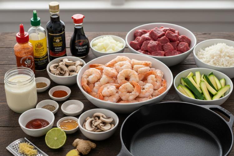 Ingredients You'll Need to Make This Shrimp and Steak Hibachi Recipe Ingredients You'll Need to Make This Shrimp and Steak Hibachi Recipe