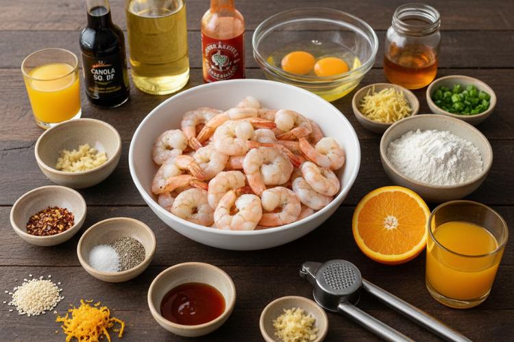 Ingredients for Firecracker Shrimp