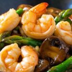 Shrimp Asparagus Mushroom Stir Fry