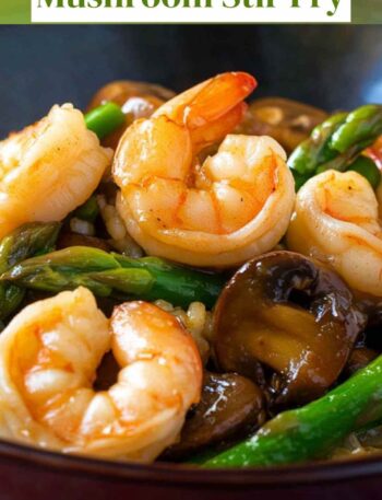 Shrimp Asparagus Mushroom Stir Fry