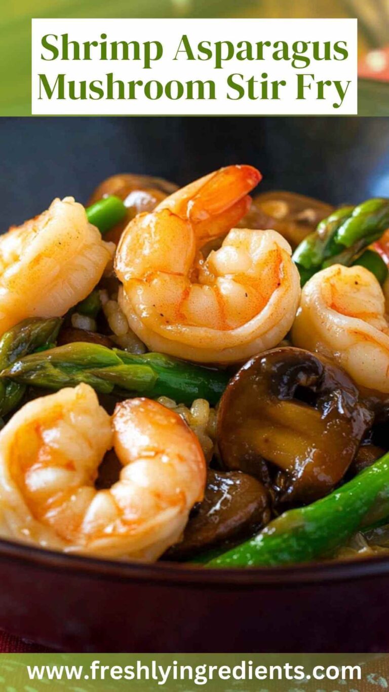 Shrimp Asparagus Mushroom Stir Fry