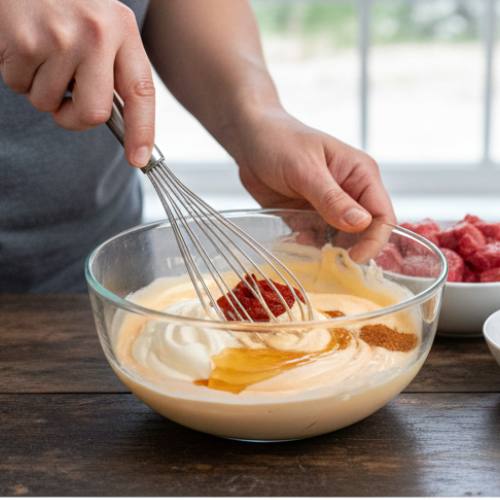 Step 2: Whisk the Yum Yum Sauce Step 2: Whisk the Yum Yum Sauce