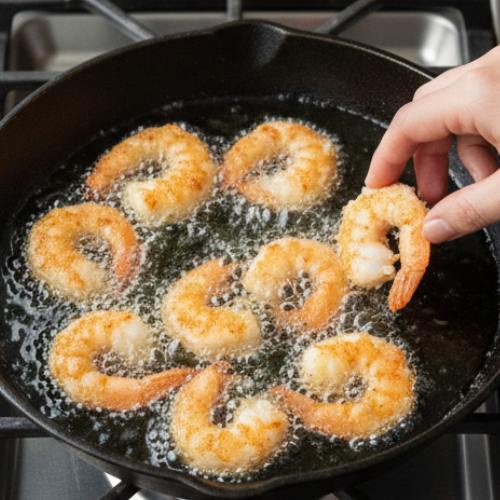 Step 3: Frying the Shrimp