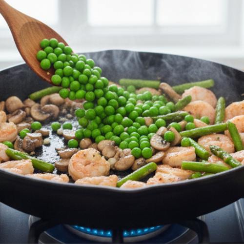 Step 8: Mix in Green Peas Step 8: Mix in Green Peas