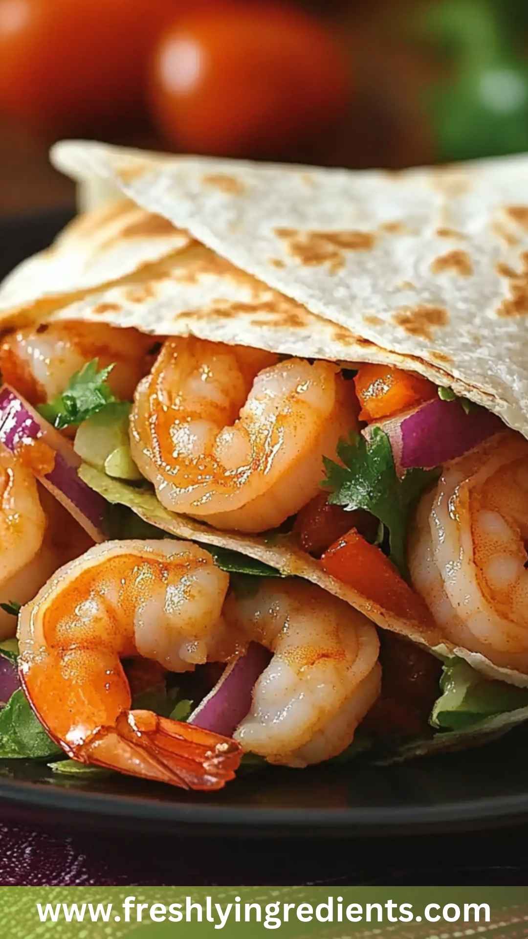 Shrimp Wrap Recipe Freshly Ingredients
