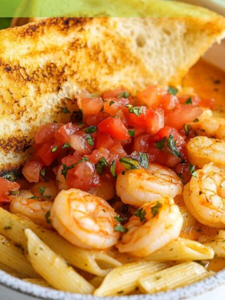 Creamy Shrimp And Pasta Recipe With Pico De Gallo Recipe