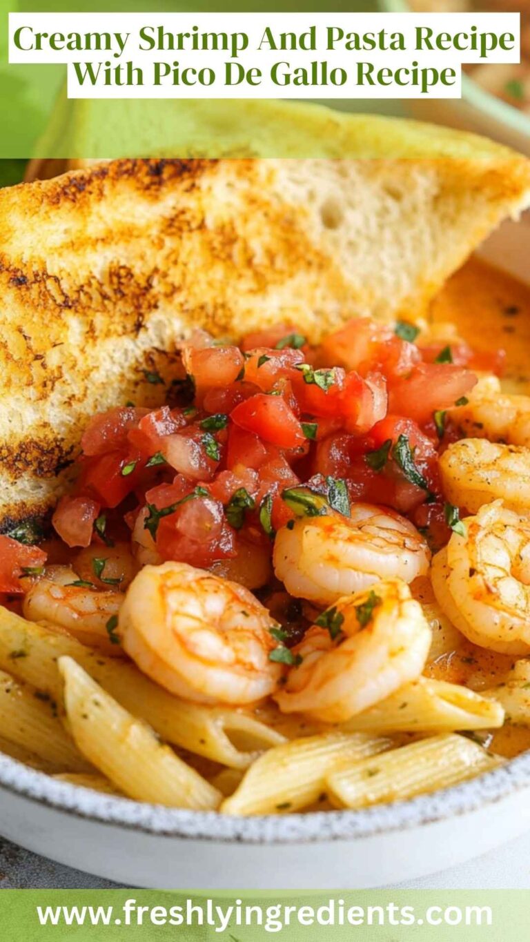 Creamy Shrimp And Pasta Recipe With Pico De Gallo Recipe