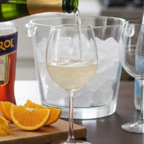 Step 2: Pour the Prosecco