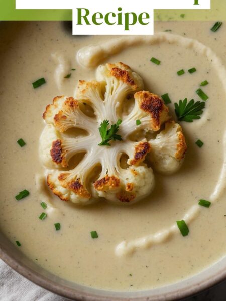 Creamy Roasted Cauliflower Soup Recipe