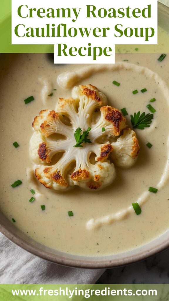 Creamy Roasted Cauliflower Soup Recipe
