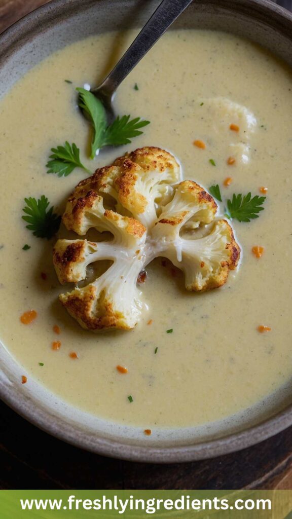Creamy Roasted Cauliflower Soup