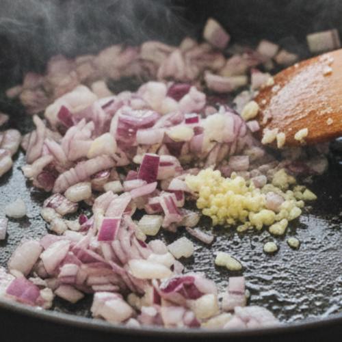 Step 2: Sauté the Onion and Garlic