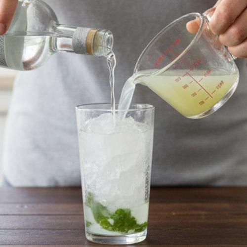 Step 3: Pour in the Tequila and Lime Juice