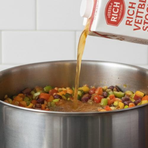 Step 5: Pour in the Stock Step 5: Pour in the Stock