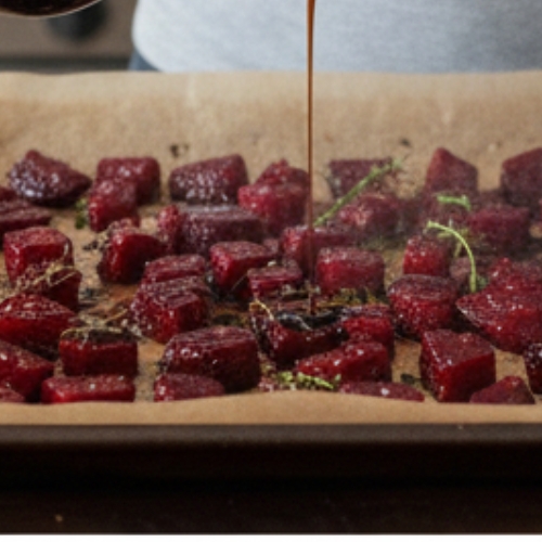 Step 7: Drizzling with Balsamic Vinegar