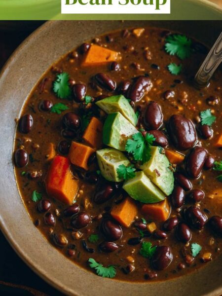 Spicy Vegan Black Bean Soup