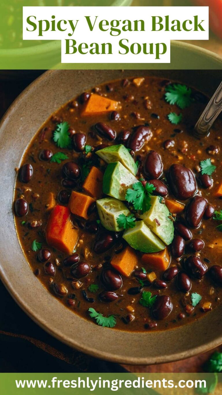 Spicy Vegan Black Bean Soup