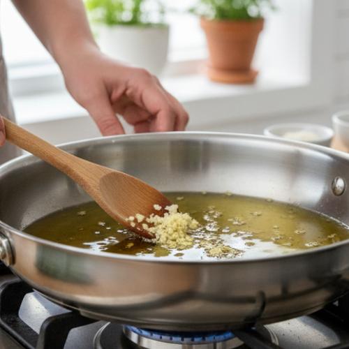 Step 2: Sauté the Garlic