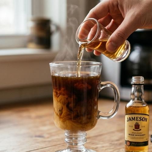 Step 3: Pour in the Whiskey