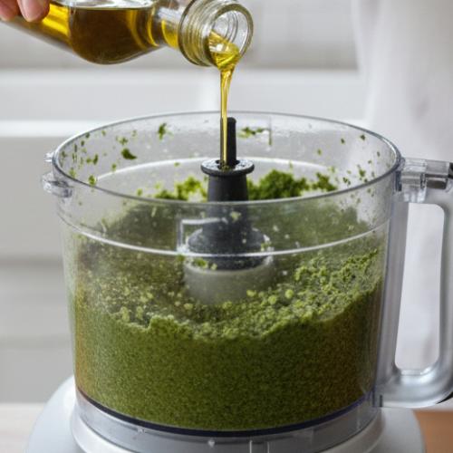 Step 4: Drizzle in the Olive Oil Step 4: Drizzle in the Olive Oil