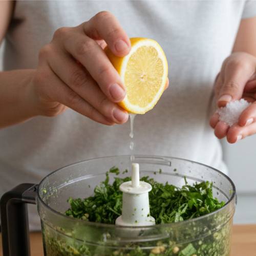 Step 5: Add Lemon Juice, Salt, and Pepper Step 5: Add Lemon Juice, Salt, and Pepper