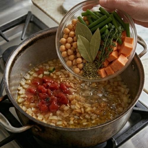 Step 5: Toss in Veggies and Herbs Step 5: Toss in Veggies and Herbs