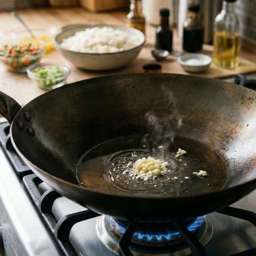 Step 2: Heating the Wok Step 2: Heating the Wok