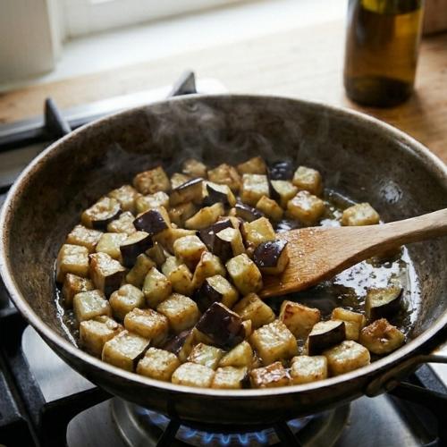 Step 3: Sauté the Eggplant