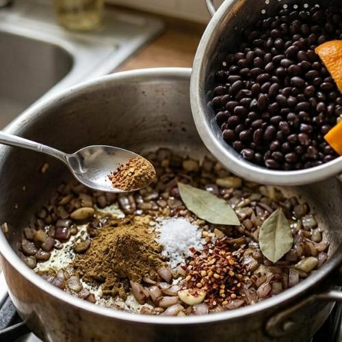Step 4: Add Spices and Beans