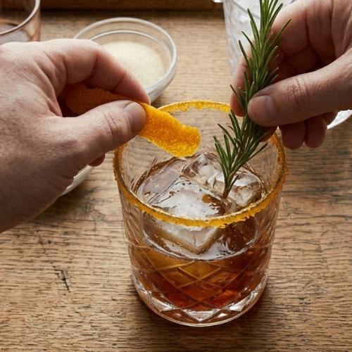 Step 6: Garnish with Citrus and Rosemary