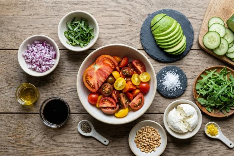 Ingredients You'll Need To Make This Easy Tomato Salad Recipe