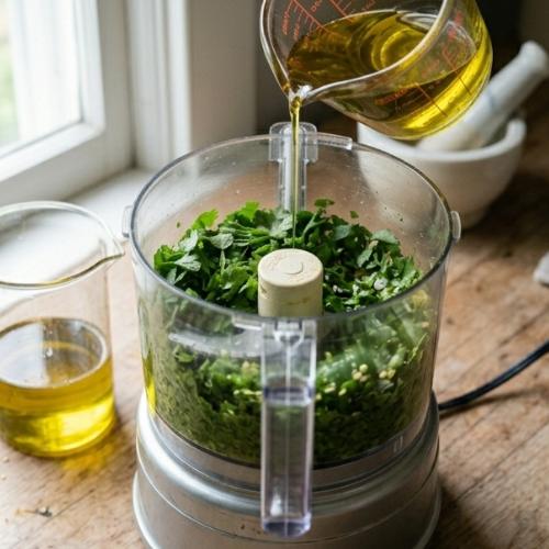 Step 4: Add the Olive Oil Step 4: Add the Olive Oil