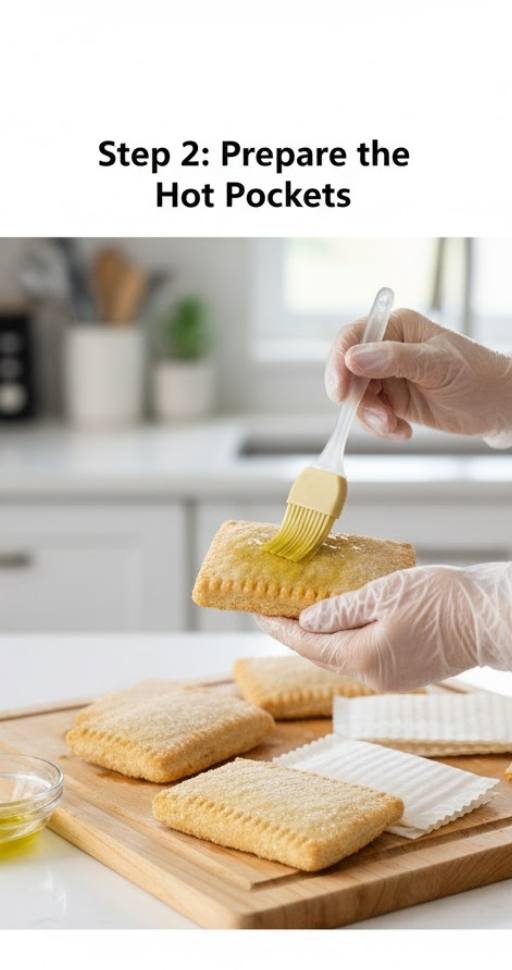 Step 2: Prepare the Hot Pockets Step 2: Prepare the Hot Pockets