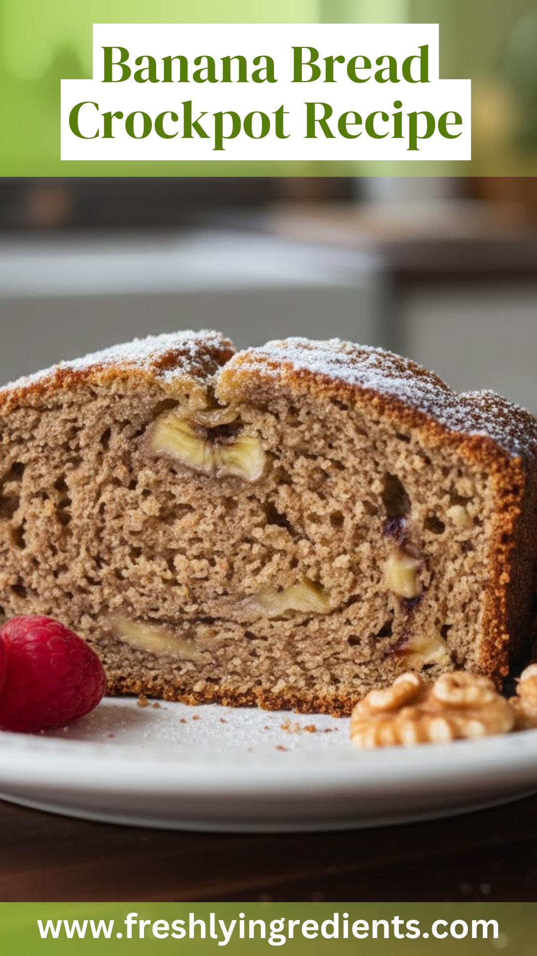 Banana Bread Crockpot Recipe - Freshly Ingredients 1 Banana Bread Crockpot Recipe