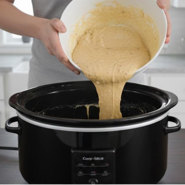 Step 5: Pour into the Crockpot Step 5: Pour into the Crockpot