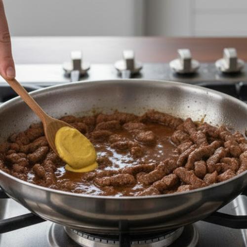 Step 5: Add Mustard and Simmer