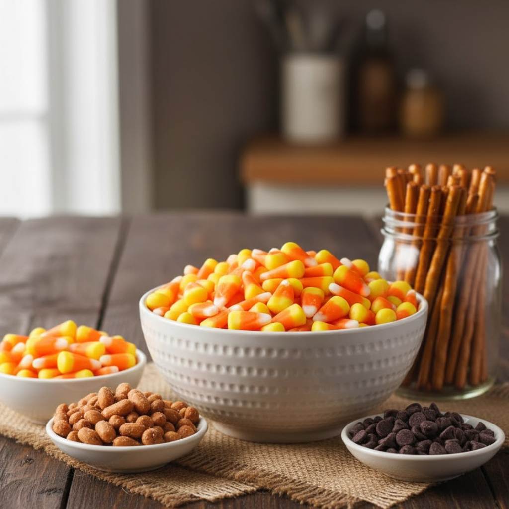 Ingredients You'll Need to Make This Candy Corn and Peanuts Recipe