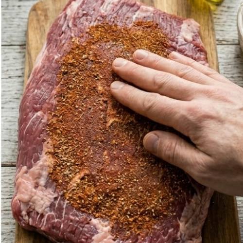 Step 2: Season the flank steak