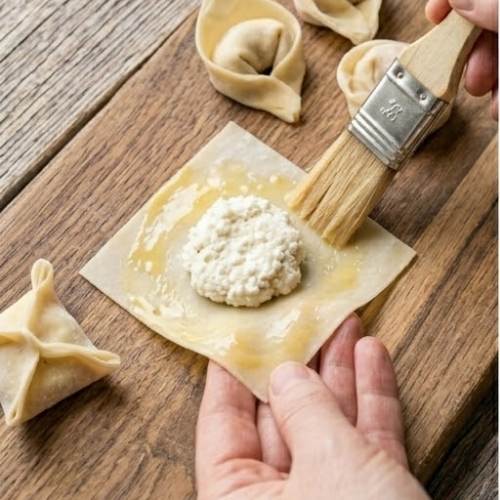 Step 3 - Seal the Wontons: Step 3 - Seal the Wontons: