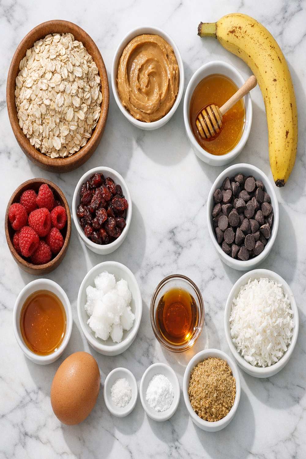 Baked Oat Bites Recipe ingredients