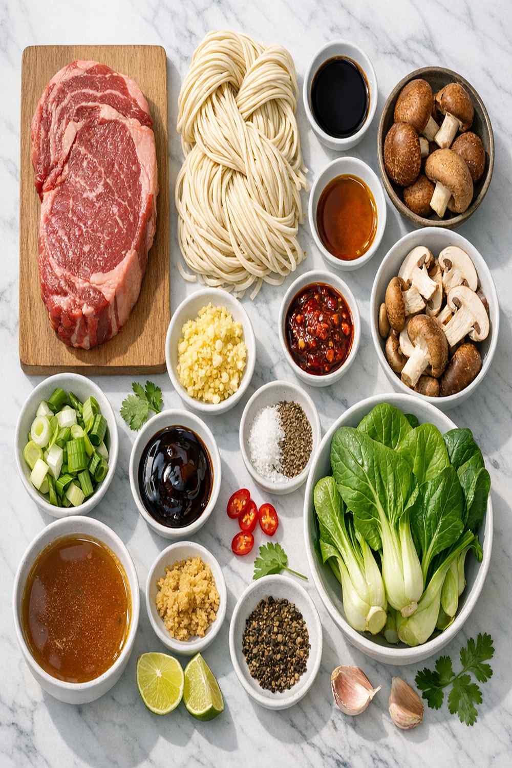 Beef Steak Noodle Recipe ingredients