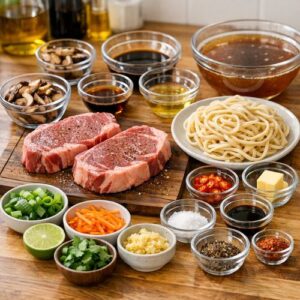 Beef Steak Noodle Recipe step 1