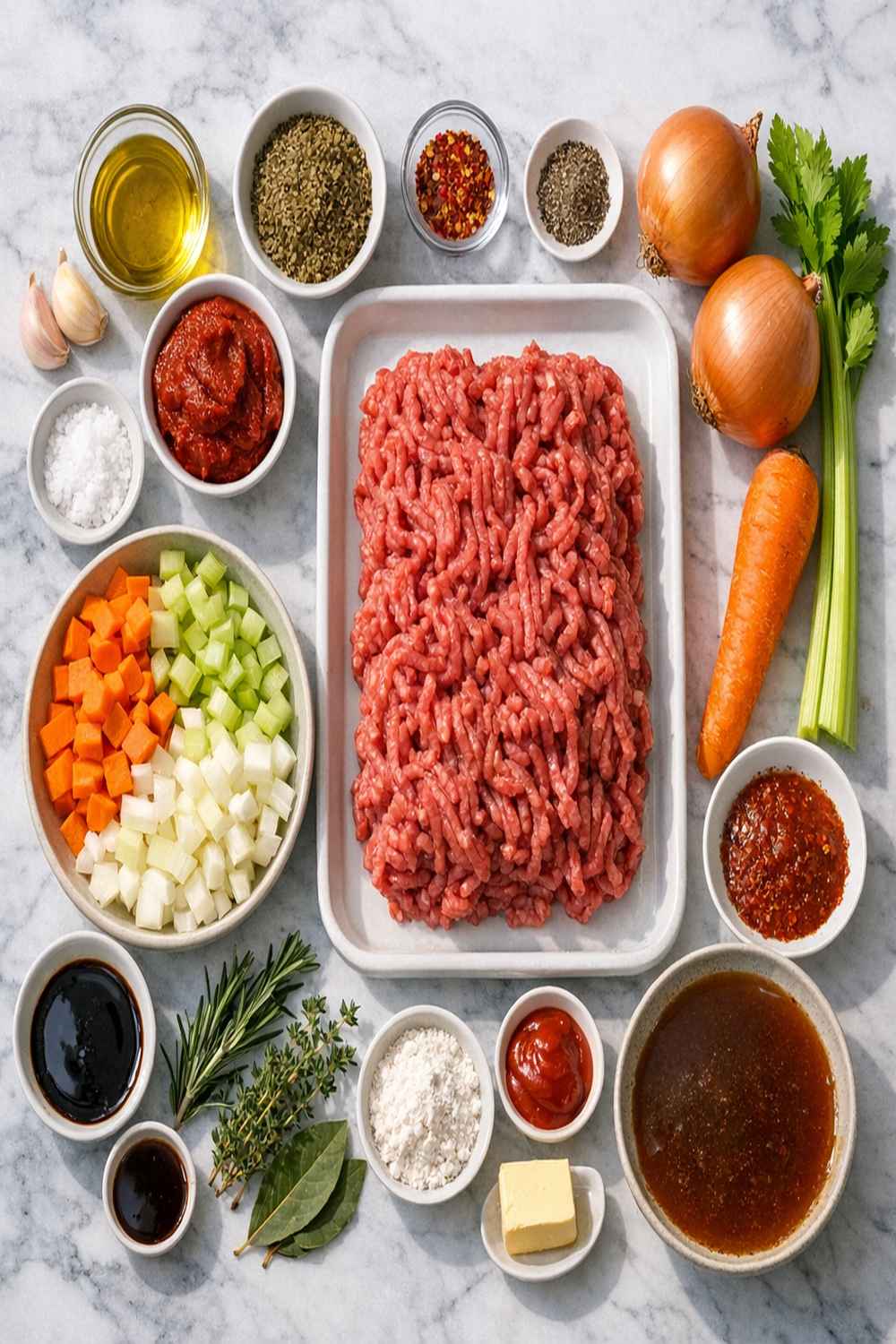 Beef Mince Recipe ingredients