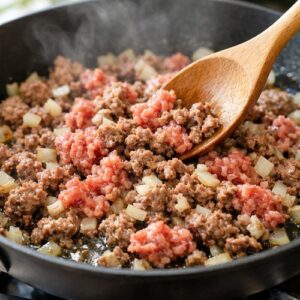 Burger Pasta Recipe Meal Prep step 2