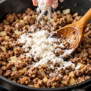 Burger Pasta Recipe Meal Prep step 3
