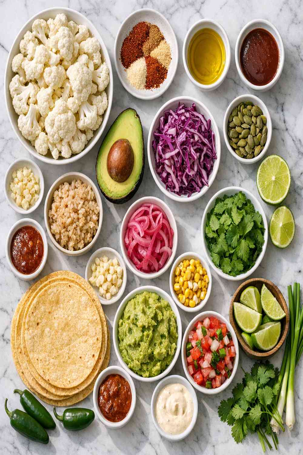 Cauliflower Taco Recipe ingredients