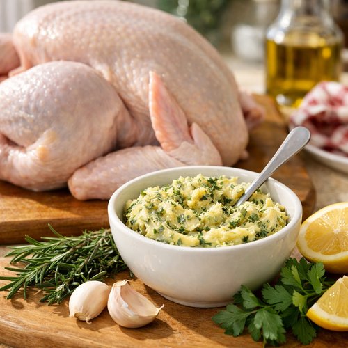 Christmas Turkey Recipe 4 Step 2: Prepare Your Herb Butter (1 Hour Before Cooking)